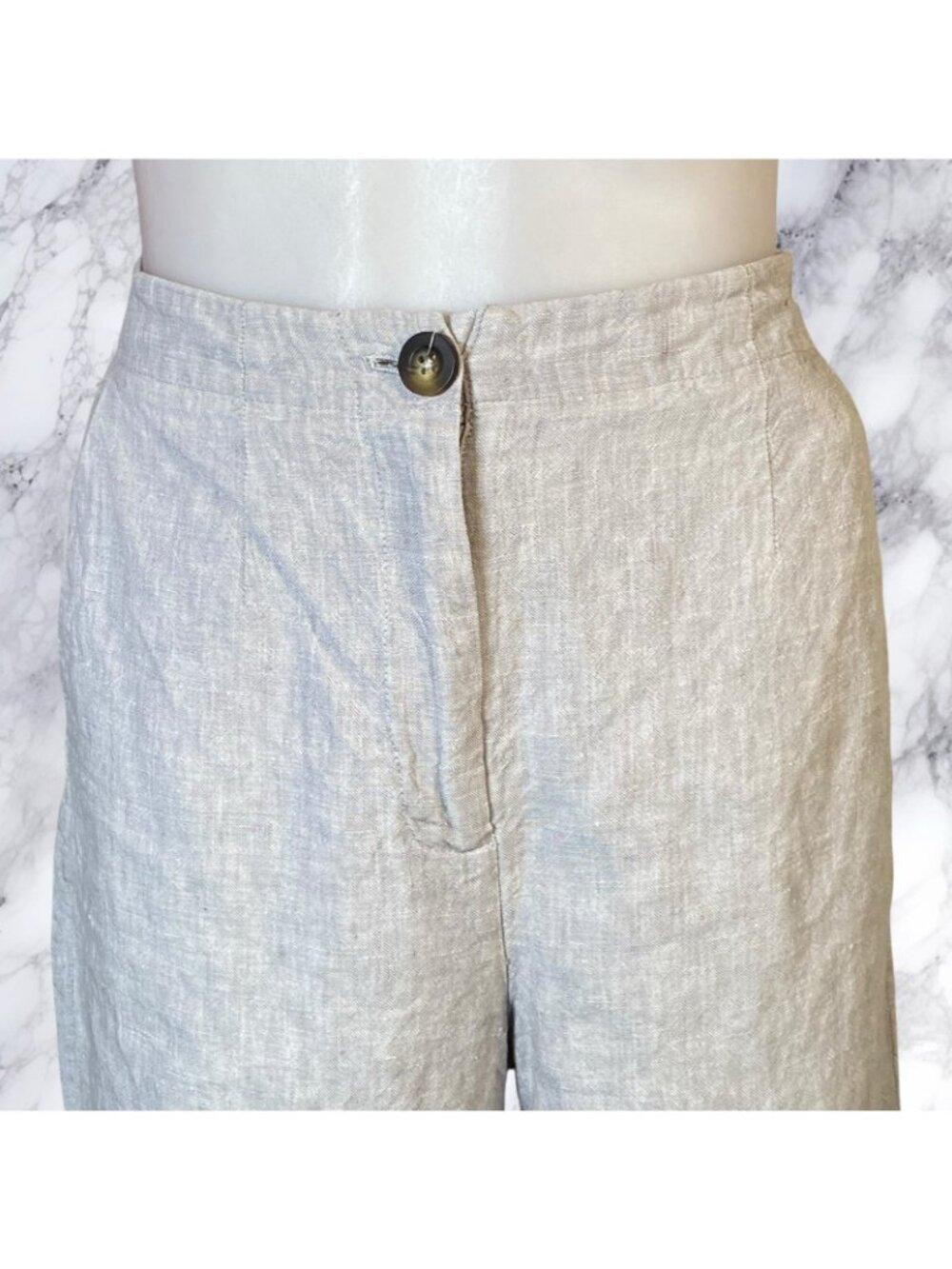 BODEN Eldon Linen Wide Leg Trousers In Squirrel Grey - Picture 5 of 10